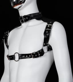 Banoch | Chest collar harness Raigel - imitatie leer harnas voor man — thumbnail 2