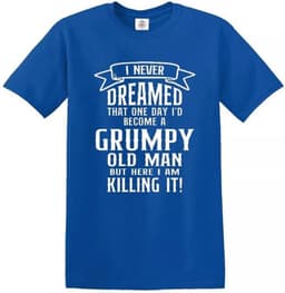 T-shirt met opdruk Grumpy Old Man Killing It - humorvolle pensioen geschenk voor mannen — thumbnail 1