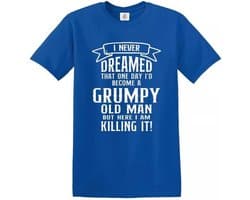 T-shirt met opdruk Grumpy Old Man Killing It - humorvolle pensioen geschenk voor mannen