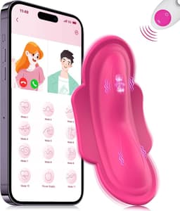 Panty Vibrator met App & Afstandsbediening – Draagbare Mini Egg Vibrator – Clitoris Stimulator – Stil Discreet Seksspeeltje voor Vrouwen & Koppels - Roze — thumbnail 1