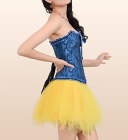 Corset Top Dames Met Vetersluiting - Overbust Bustier voor Feest, Cosplay en Shapewear — thumbnail 4