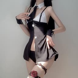 Sexy Dames Kantoor Verkleedkostuum - Strakke Minirok Uniform voor Cosplay — thumbnail 7