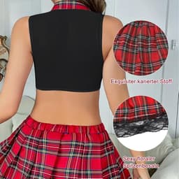 Ronte - Schoolmeisjes Kostuum Vrouwen Seks Erotiek Cosplay Sexy Kostuum — thumbnail 3