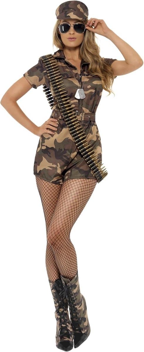 Sexy Leger Meisje Kostuum met Camouflage Print — afbeelding 1