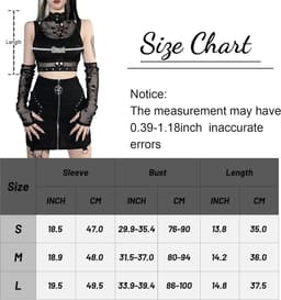 Crop Top Y2K Gothic Emo Black Punk Slim Fit - Dames T-Shirt voor Feest en Club — thumbnail 2