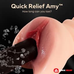 Quick Relief Amy™ - Masturbator - Pocket Pussy - Realistische 2 in 1 Vagina en Anus - Sex Toy voor Mannen - Roze — thumbnail 8