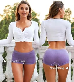 3/4 Stuks Boxershorts voor Dames - Hoge Taille Hipster Ondergoed Multipack S-XL — thumbnail 4