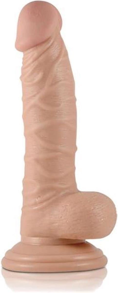 real extreme dildo 19 cm - zuignap - beige — afbeelding 1