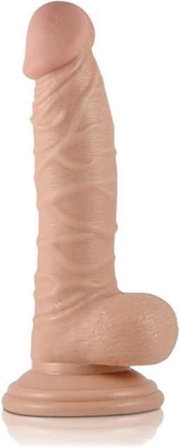 real extreme dildo 19 cm - zuignap - beige — thumbnail 1