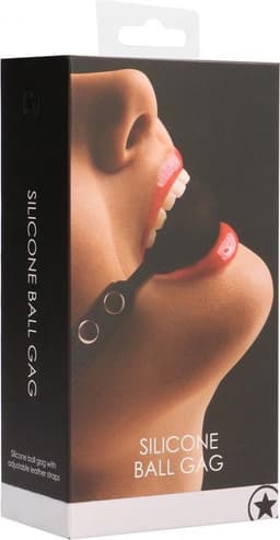Ouch! Siliconen Ball Gag Mond Knevel met Verstelbare Riem – Zwart — thumbnail 2