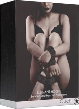 Ouch! Elegance Elegante Hogtie Set met Handboeien en Enkelboeien - Titanium Grijs — thumbnail 2
