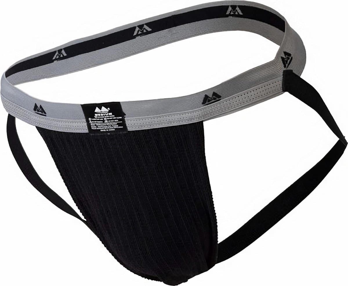 MM Sports The Original Swimmer/Jogger Jockstrap 1 inch Black - MAAT L - Heren Ondergoed - Jockstrap voor Man - Mannen Jock — afbeelding 1