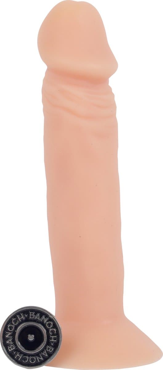 Banoch | rechte beige siliconen dildo met zuignap | small | 17 cm lang | Ø 3.2 cm — afbeelding 1