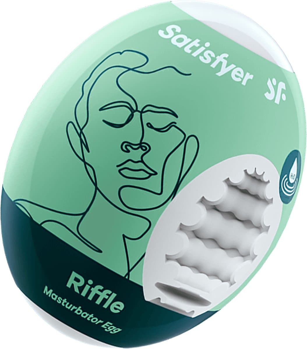Satisfyer Masturbator Egg, verschillende structuren, hydro-actief TPE, geen glijmiddel nodig, voor eenmalig gebruik — afbeelding 1