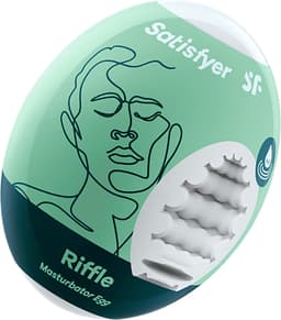 Satisfyer Masturbator Egg, verschillende structuren, hydro-actief TPE, geen glijmiddel nodig, voor eenmalig gebruik — thumbnail 1