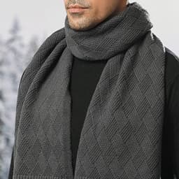 Handschoenen voor heren, 3-delige set, winter, warm, zachte set met touchscreen-handschoenen, muts en sjaal, ideaal cadeau voor heren, Kerstmis of verjaardag — thumbnail 3