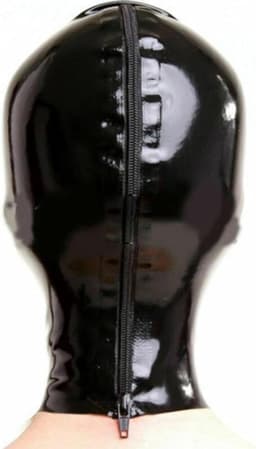 Latex masker met pruik, rekbaar — thumbnail 3