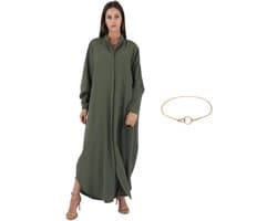 Islamitische jurken voor vrouwen, jilbab voor dames, Arabische jurk voor Turkse vrouwen, bescheiden kleding voor moslimvrouwen, lange jurk voor dames, elegant