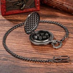 7-delige polyhedrale metalen dobbelstenen, mini DND-set met vliegende draak en zwaard tas, DND-geschenk met cadeau doos, spelaccessoires. — thumbnail 3