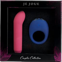 Je Joue - Cadeauset Couples Collection - G-spot Bullet Vibrator & Vibrerende Cockring - Roze/blauw — thumbnail 2