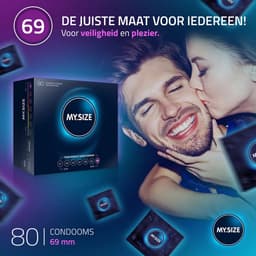 MY.SIZE Classic condooms maat 7 I 69 mm breed I 80 stuks mega pack I premium condooms extra dun I condooms true to touch gossamer I dunne 0,07 mm wanddikte I condooms vegan I condooms voor mannen — thumbnail 2