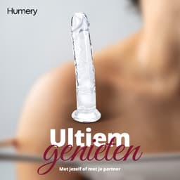 Humery - Realistische Transparante Siliconen Dildo met Zuignap - 18 cm - Maat S - Dildo's - Sex Toy voor Vrouwen en Mannen — thumbnail 5