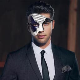 Venetiaans masker voor heren, halfmasker: retro kostuum maskerade Venetië oogmasker vintage licht aangenaam kostuum masker voor gemaskerd bal maskerade Phantom van de Opera, Kunststof — thumbnail 3