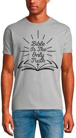 Heren T-shirt met Inspirerende Bijbeltekst: Hij Geneest Het Gebroken Hart — thumbnail 1