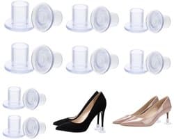 WUSJCOF Transparent Wedding Heel Protectors, 8 Pairs Women Shoes, Heel Protectors for High Heels Shoes Ideal for Lawn - ShopVlot