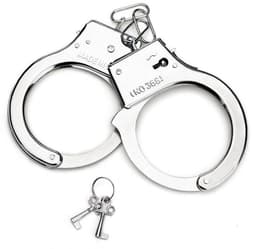 Handboeien - Politie handboeien - Hand cuffs - Vastbinden - Politie outfit - Verkleedkleding - Inclusief 2 sleuteltjes - Zilverkleurig - Jonyx — thumbnail 2
