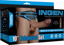 LoveToy - Ingen - Holle Strap-on met Siliconen Staaf – 25 cm - Lichte huidskleur L/XL/2XL — thumbnail 9