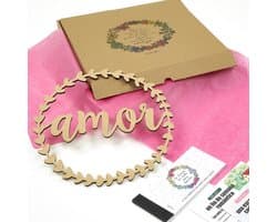 Valentijn Cadeauset - Romantisch Geschenk - Liefde Vieren - Met 20 Romantische Vouchers - 33 cm Krans - Niet Van Toepassing