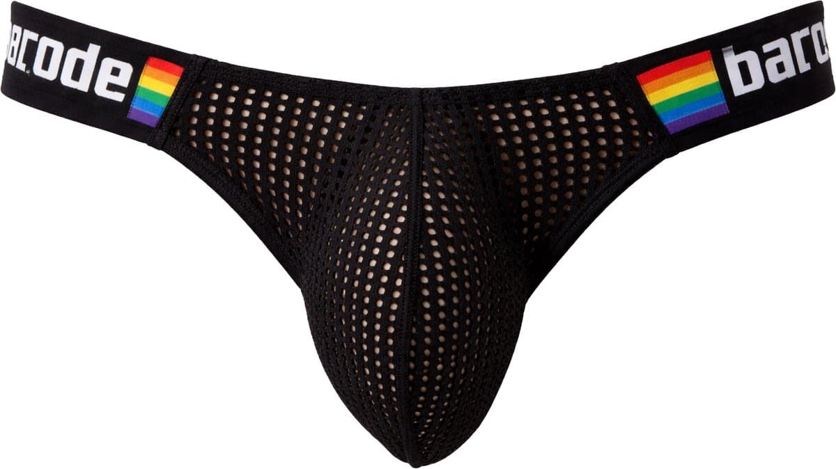 Barcode Berlin Pride Brief Regiro Black - MAAT L - Erotisch Heren Ondergoed - Slip voor Man - Sexy mannen Slip — afbeelding 1
