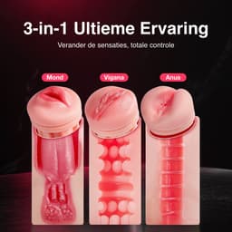 Jespro automatische Blowjob Simulator - Met 3 opzetstukken - 18 standen - Masturbator voor man - Voor mannen elektrisch - Sex toys - Penis vibrator - Vagina - Pocket pussy — thumbnail 5