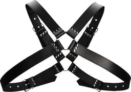 Men's Large Buckle Harness - One Size - Zwart — thumbnail 5
