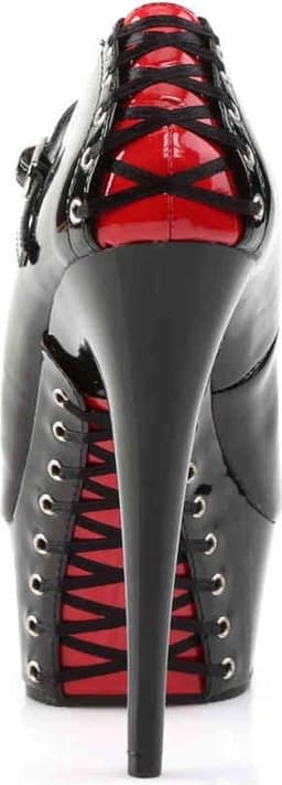 Pleaser - DELIGHT687FH Pumps - US 6 - 36 Shoes - Zwart/Rood — thumbnail 4