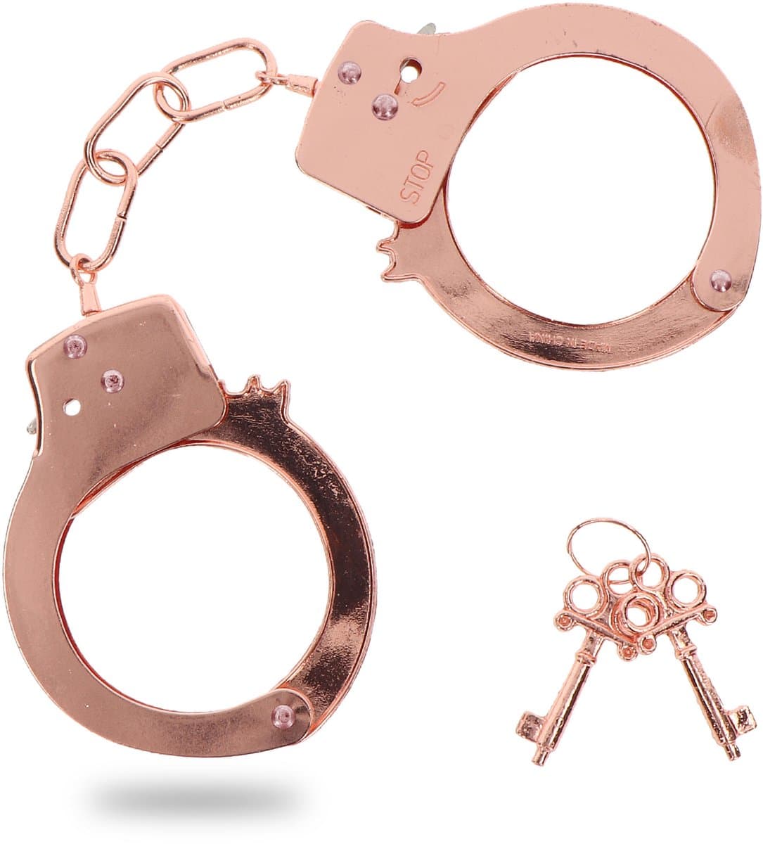 TOYJOY - Metal Handcuffs - Bondage / SM Cuffs Rose Gold — afbeelding 1