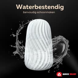 Quick Relief Egg Stroker™ - Masturbator ei - Pocket Pussy - Aftrek Eitje - Sex Toy voor Mannen - Wit — thumbnail 5