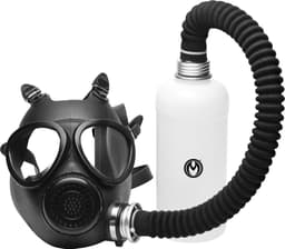 XR Brands - Inhaler Gas Masker Met Fles - Zwart & Wit — thumbnail 8