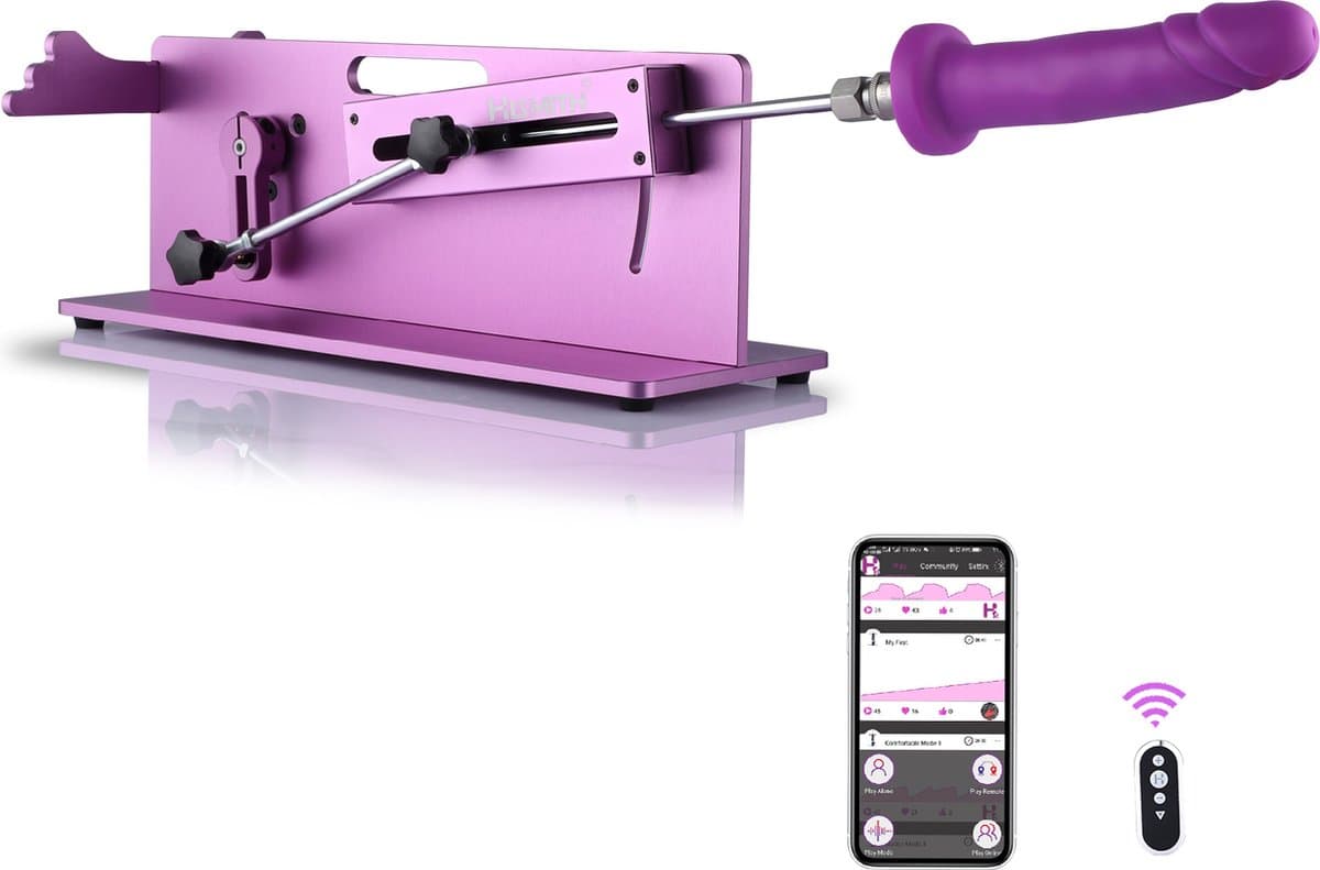 PRO 5 Premium Seksmachine TableTop KlicLok Smart App Paars — afbeelding 1