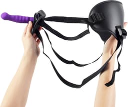 Banoch | Strap on harnas voor dildo's – verstelbaar in lengte – zacht neopreen om de heupen – universeel door 3 verschillende ringen voorbinddildo — thumbnail 4