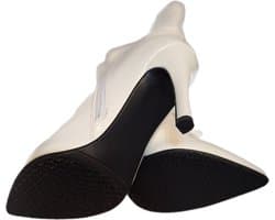RUON- HALFHOOG LEDERLOOK LAARSJE-NAALDHAK 8 CM-EXTRA PURSE-38