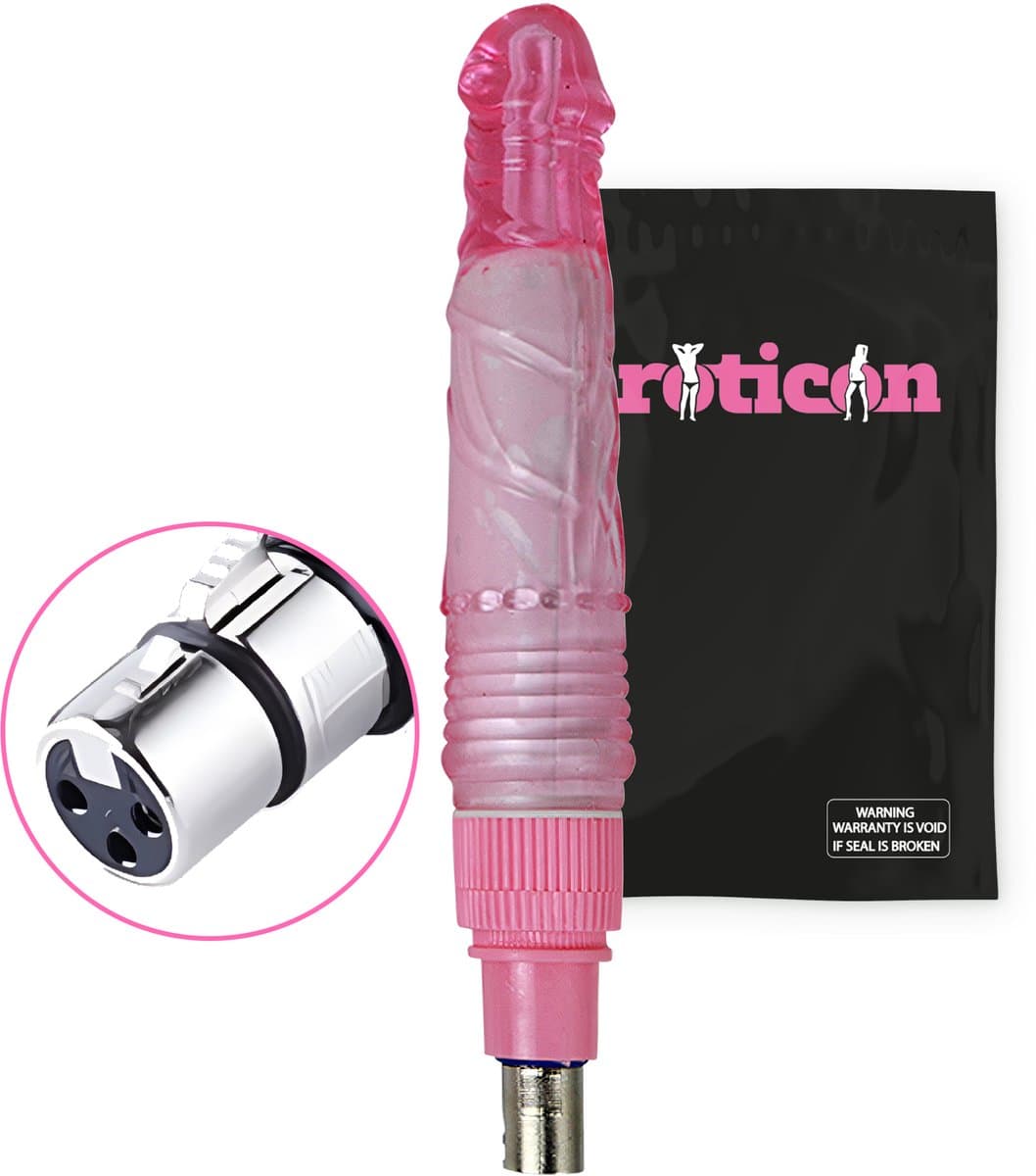 Eroticon Dildo - Roze - 19 CM - Voor de Eroticon seksmachine - Opzetstuk - Accessoire - 3XLR opzetstuk — afbeelding 1