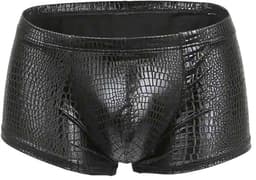 Zwarte Heren Boxershort met Slangenprint – Sexy Stretch Boxer met Korte Pijpen - Maat XL — thumbnail 2