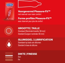 Durex - 24 stuks Condooms - Thin Feel 1x12 stuks - Extra Safe 1x12 stuks - Voordeelverpakking — thumbnail 3