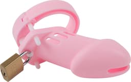 Banoch | Cockcage Pink | siliconen | roze Chastity Cage met 5 ringen | medium / large — thumbnail 8