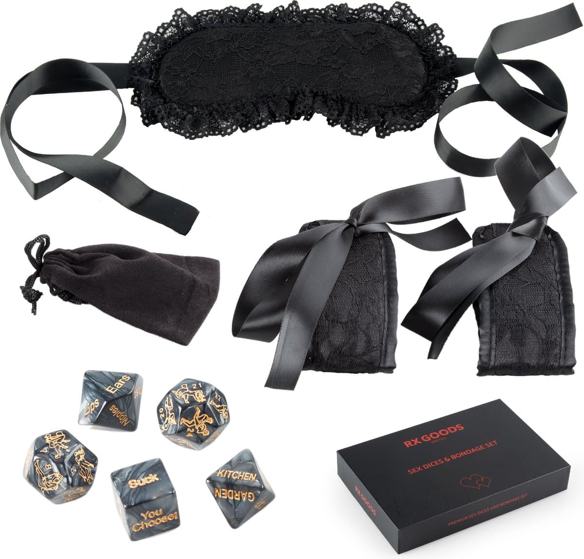 RX Goods Erotische Seks Dobbelstenen Set met Bondage – Kamasutra Spel Volwassenen - Sex Speeltjes - Cadeau — afbeelding 1