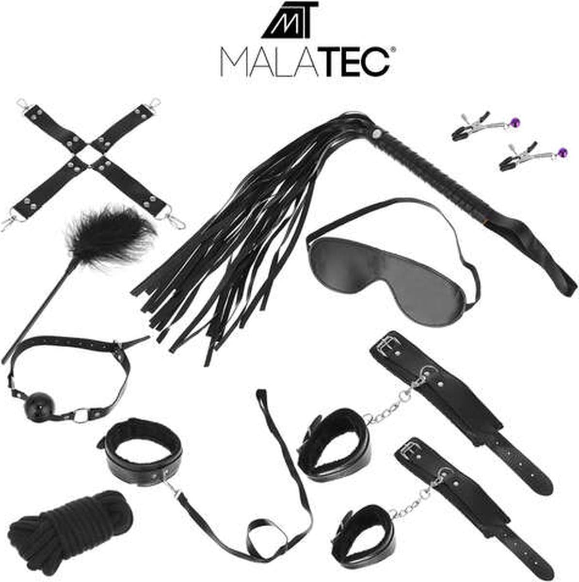 Erotische accessoires - set - zwart - bondage - bdsm — afbeelding 1