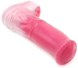 Kiotos Monstar 11 - Penis Sleeve - Penisverlenging - Met Ball Stretcher Opening - Inbreng Lengte 170 mm - Siliconen - Roze Wit — thumbnail 5