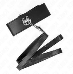 KINK - KETTING MET RIEM 116 CM MODEL 2 VERSTELBAAR 36-43 CM X 5 CM | KINKY | HALSBAND | SEKSSPEELTJES VOOR KOPPELS | SEX TOYS VOOR KOPPELS | BONDAGE | FETISH | BDSM | EXTREME BDSM | KINKY HALSBAND — thumbnail 1